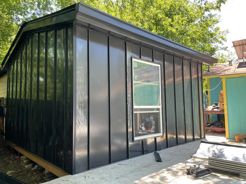 Black standing seam metal wall panels for Metal Roof Installation in Walden